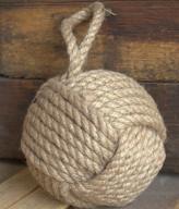 🐒 5" monkey fist nautical doorstop rope: a sailor knot functional beauty логотип