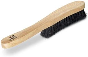 img 4 attached to 🎩 Premium Black Atzi Hats Fedora Hat Brush - 100% Horse Hair Wood Duster for Lint Removal and Maintenance of Felt Hats