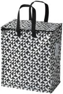 👜 ikea asia knalla bag - black and white, 47 liters логотип