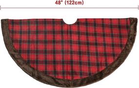 img 2 attached to Ivenf Christmas Tree Skirt: 48 Inches Large Plaid with Faux Fur Edge - Rustic Holiday Decorations for Xmas Tree