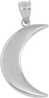 polish sterling silver crescent pendant logo