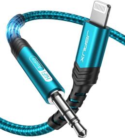img 4 attached to JSAUX 6FT Lightning to 3.5mm Audio Cable [Apple Mfi Certified] - Green, Compatible with iPhone 13/13 Pro/13 Pro Max/12/12Pro/12 Pro Max/11/11 Pro Max/X/XS/XR/8, iPhone Headphones Jack Lightning Aux Cord