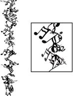 музыкальная гирлянда beistle 57673 bk, 3 шт. логотип