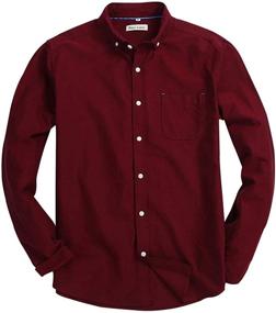 img 4 attached to 👔 Men's Regular Fit Oxford Casual Button-Up Shirt