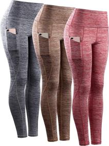 img 4 attached to Neleus Women's High Waist Yoga Leggings with Tummy Control & Pocket – Ideal for Running