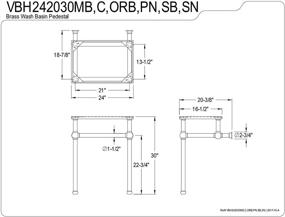 img 1 attached to Kingston Brass VBH242030SB Templeton Console