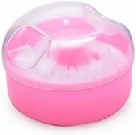 👶 gootrades baby soft powder puff sponge box: pink cosmetic container for face and body logo