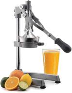 🍊 vollum manual fruit juicer - commercial grade citrus squeezer for home use - stainless steel & cast iron - non-skid base - 18.5 inch logo