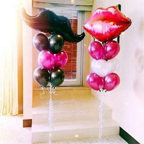 img 1 attached to Enhance Romance with Wowagoga Kiss Lips Foil Balloons - Perfect Valentine's Day, Wedding, or Engagement Decoration (Set of 2, 30x29 Inch)