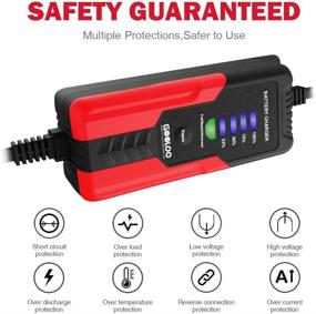 img 3 attached to 🔋 GOOLOO 2amp Smart Battery Charger - Optimized for Cars, Motorcycles, Boats, Trucks, SUVs | Automatic Maintainer, 12V Chargers, Trickle Charger, Battery Desulfator with Advanced Protection