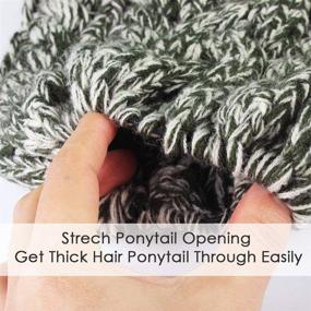 img 1 attached to 🎩 FURTALK Ponytail Beanies: Stay Stylish with a Messy Bun Winter Hat!