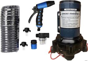 img 1 attached to 🚿 OASIS MARINE Washdown Deck Wash Pump KIT - 12v, 70 PSI, 5.5 GPM / 20 LPM - Ideal for Caravan, RV, Boat, Marine Yacht