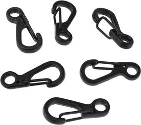 img 1 attached to 🔑 Lystaii 24pcs Mini SF Alloy Carabiner Clip with 24pcs Key Rings Spring Snap Hook