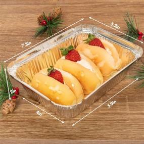 img 3 attached to 🎁 Rocinha 36PCS Christmas Treat Foil Containers - 3 Festive Designs, Disposable Aluminum Foil Pans with Lids for Holiday Treats, Cookie Exchange, and Party Leftovers - 7.3"x 5.2"x 2