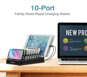 img 2 attached to Kavalan 10 Port USB Charging Station Dock & Organizer: Multi-Device Charger Hub with Smart Rapid Charging Technology