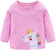 🦄 adorable mud kingdom toddler cartoon unicorn girls' clothing: tops, tees & blouses logo