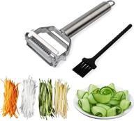 🥕 sunkuka julienne peeler - stainless steel cutter slicer with cleaning brush pro for carrot, potato, melon - gadget for efficiently preparing vegetables and fruits logo