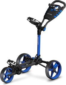 img 4 attached to 🏌️ SereneLife SLGCFLW - Lightweight Folding 3-Wheel Golf Push Cart with Roller Golf Bag Holder, Elastic Strap, Upper/Lower Bracket, and Scorecard Storage Compartment