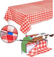 🏞️ durable plastic checkered tablecloths for tables logo