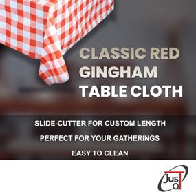 img 1 attached to 🏞️ Durable Plastic Checkered Tablecloths for Tables