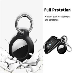 img 1 attached to 🔒 Secure Your Apple Airtags with Air Tag Keychain and Case: Dog Collar Holder - 4 Pack
