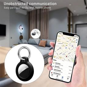 img 2 attached to 🔒 Secure Your Apple Airtags with Air Tag Keychain and Case: Dog Collar Holder - 4 Pack