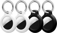 🔒 secure your apple airtags with air tag keychain and case: dog collar holder - 4 pack logo