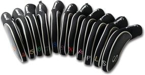 img 2 attached to 🔢 Craftsman Golf Black Iron Head Covers Set: Colorful Numbers for Taylormade, Cobra, Mizuno & More. Suitable for Right & Left Handed Golfers.