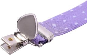 img 3 attached to DEOBOX Suspenders Wedding Adjustable Purple Boys' Accessories ~ Suspenders