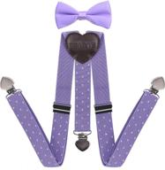 deobox suspenders wedding adjustable purple boys' accessories ~ suspenders logo
