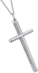 img 4 attached to 📿 YinShan 925 Sterling Silver Cross Pendant Necklace for Men - Philippians 4:13 Bible Verse Charm Jewelry Gift; Strong 24 Inches Chain for Boys