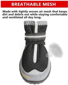 img 1 attached to 🐾 QUMY Dog Shoes: Premium Hot Pavement Boots for Medium Large Dogs - Summer Booties with Heat Protection, Breathable Mesh, Reflective Strip & Adjustable Design