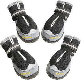 img 4 attached to 🐾 QUMY Dog Shoes: Premium Hot Pavement Boots for Medium Large Dogs - Summer Booties with Heat Protection, Breathable Mesh, Reflective Strip & Adjustable Design