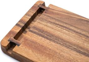 img 2 attached to 🧀 Ironwood Gourmet Cutting Board: Organized with Small Cheese Knife Holder