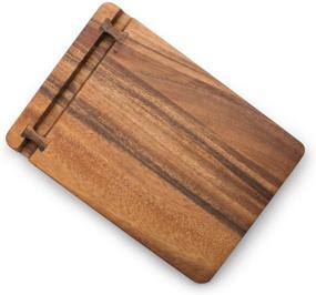 img 1 attached to 🧀 Ironwood Gourmet Cutting Board: Organized with Small Cheese Knife Holder