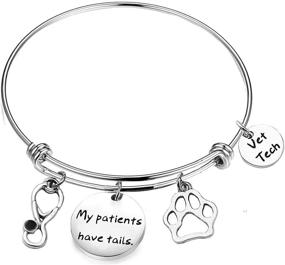 img 4 attached to 🩺 SEIRAA Veterinarian Gift: Stylish Bracelet for Veterinary Medicine Graduates & Vet Techs