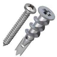 🔩 stainless steel self-drilling drywall anchors with 25 screws logo