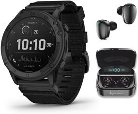 img 4 attached to Garmin tactix Delta Solar Ballistics Smartwatch Bundle with Wearable4U Ultimate Black Earbuds and Charging Case