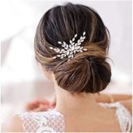 stunning olbye silver rhinestone wedding hair comb: exquisite bridal hair accessories & headpiece logo
