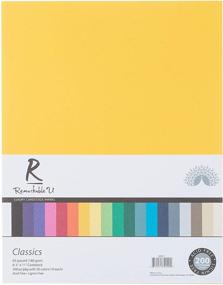 img 1 attached to 🎨 200 Sheets Premium Colored Cardstock Paper for Crafts and Scrapbooking – 8.5” x 11”, Assorted Classic Colors, 65lb Smooth Texture