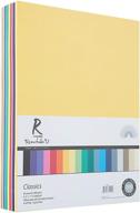 🎨 200 sheets premium colored cardstock paper for crafts and scrapbooking – 8.5” x 11”, assorted classic colors, 65lb smooth texture logo