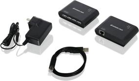 img 1 attached to 🔌 Ideal for Long-Distance USB Connectivity: IOGEAR USB Extender over Ethernet, GUCE64 - Reach 164 Feet!