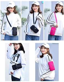 img 1 attached to 👜 Versatile Women's Nylon Cell Phone Purse: Travel Crossbody Bag, Wristband Sport Armband & Wallet - Fits Galaxy S10 Plus, S9 Plus, A50, A7, J7 Prime, J7 V, J7 Pro, J4, Moto G7, Z4, Z3, G6, E5 Play, HTC U12 Plus, OnePlus 6T - Stylish Blue