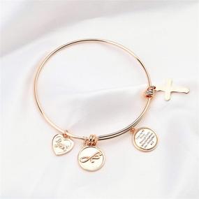 img 3 attached to 🌹 FEELMEM Christian Bracelet: I Can Do All Things Through Christ Philippians 4:13 - Rose Gold Bangle Jewelry Gift