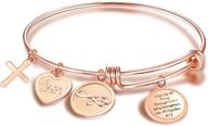 🌹 feelmem christian bracelet: i can do all things through christ philippians 4:13 - rose gold bangle jewelry gift logo