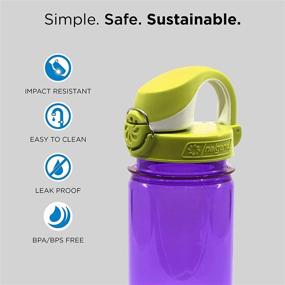 img 3 attached to 🌬️ Nalgene Kids On The Fly Water Bottle: Leak Proof, Durable, BPA & BPS Free, Carabiner Friendly - Reusable & Sustainable, 12oz