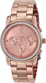 img 4 attached to 👑 Stylishly Elegant: Invicta Women's 11774 Angel Rose Tone Dial 18k Rose Gold Ion-Plated Stainless Steel Watch