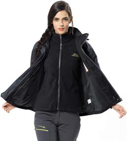 img 2 attached to MAGCOMSEN Women's Winter Coats: 3-IN-1 Snow Ski Jacket, Water-Resistant & Windproof Fleece Winter Jacket Parka