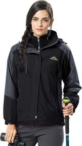 img 3 attached to MAGCOMSEN Women's Winter Coats: 3-IN-1 Snow Ski Jacket, Water-Resistant & Windproof Fleece Winter Jacket Parka