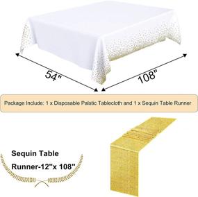 img 2 attached to 🎉 Rectangle Disposable Anniversary Tablecloth Decorations